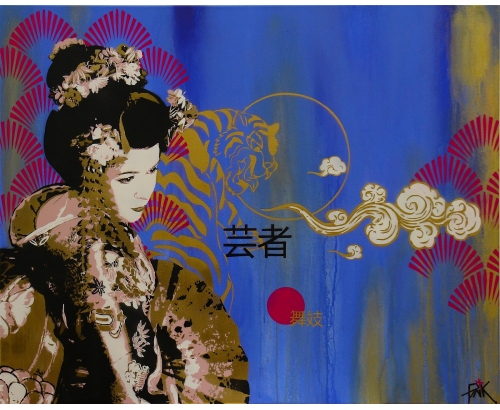 Street Art Artwork GEISHA #2, THE ARTIST OF REFINEMENT