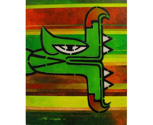 Tableau Street Art ABSTRACT QUETZALCOATL N°11