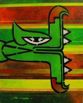 Tableau Street Art ABSTRACT QUETZALCOATL N°11