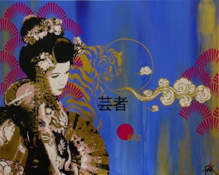 Street Art Artwork GEISHA #2, THE ARTIST OF REFINEMENT