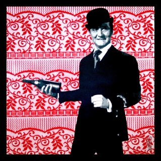 JOHN STEED ON 70s WALL PAPER